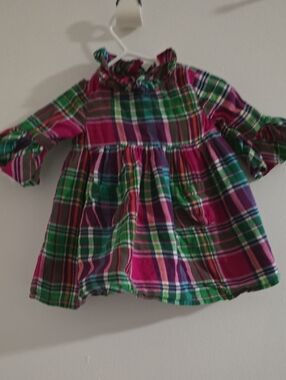 Ralph Lauren Pink & Green Plaid Girls Dress